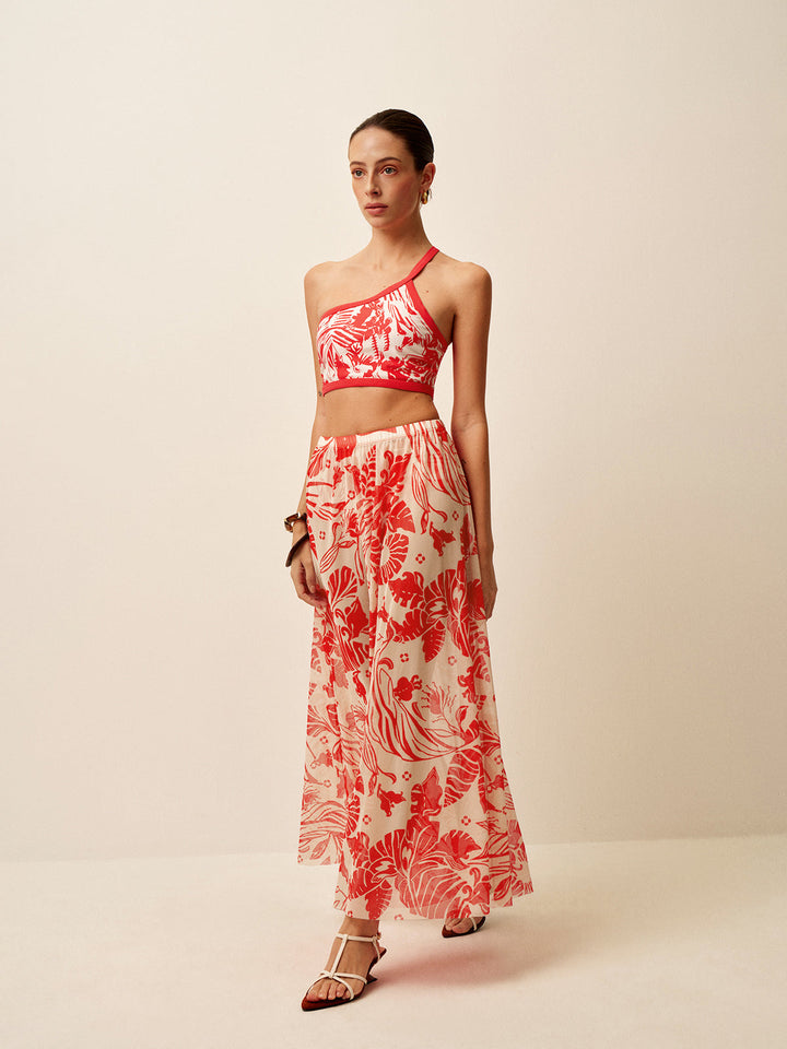 Mesh Printed Cover-Up Skirt  Liora Lane Boutique Kimonos & Cover Ups