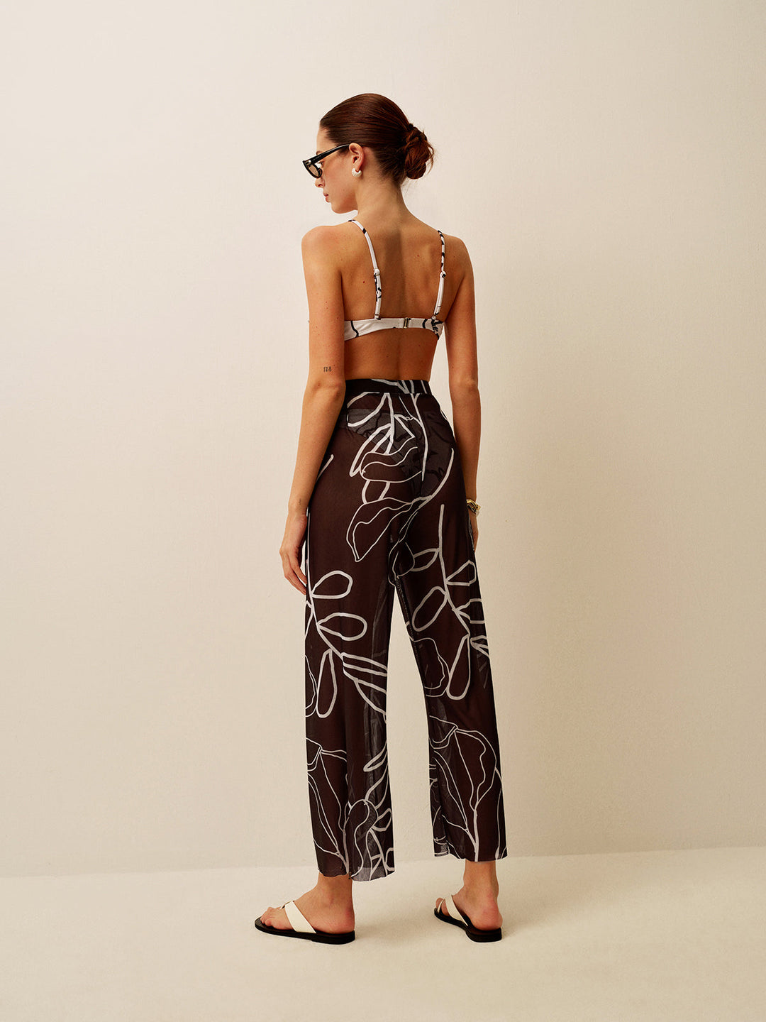 Sheer Printed Wide-Leg Cover-Up Pants  Liora Lane Boutique Kimonos & Cover Ups