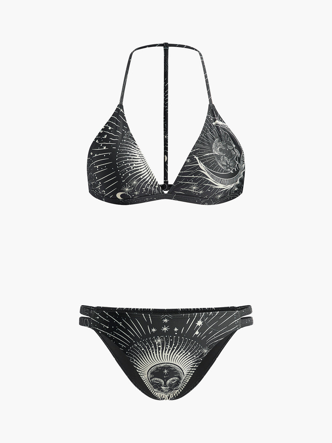 Astrology Print Halter Bikini Set  Liora Lane Boutique Bikini Sets Black / L 81.99