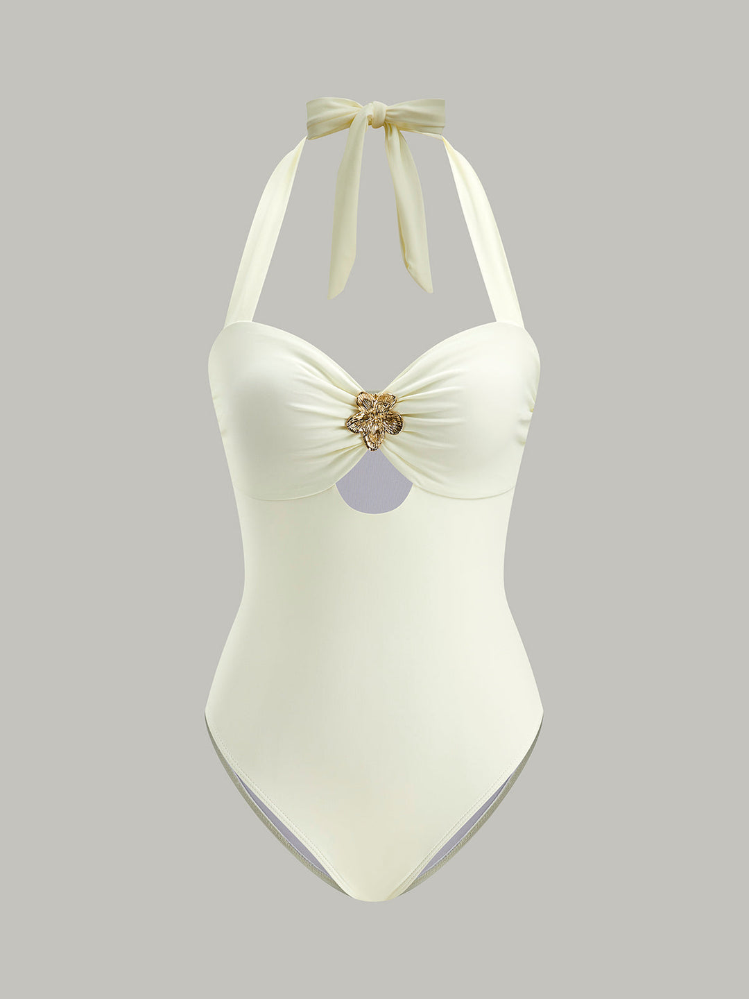 Bow Tie Halter One-Piece Swimsuit  Liora Lane Boutique One-Pieces