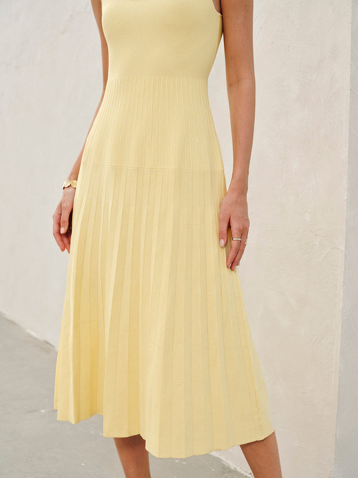 Square-Neck Ribbed Knit Dress  Liora Lane Boutique Knit Dresses