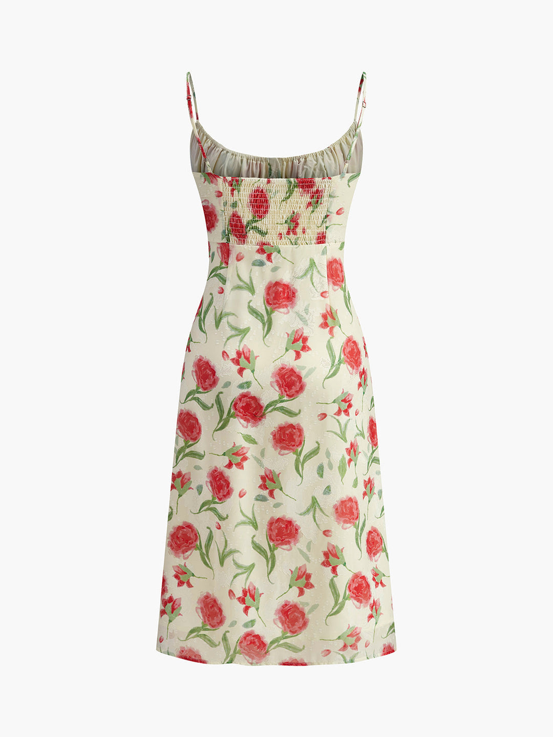 Floral Ruched Button Detail Dress  Liora Lane Boutique Dresses