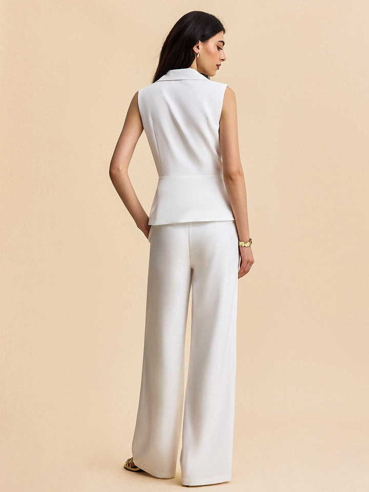 Pockets Buttoned Sleeveless Pants Set  Liora Lane Boutique Pant Sets