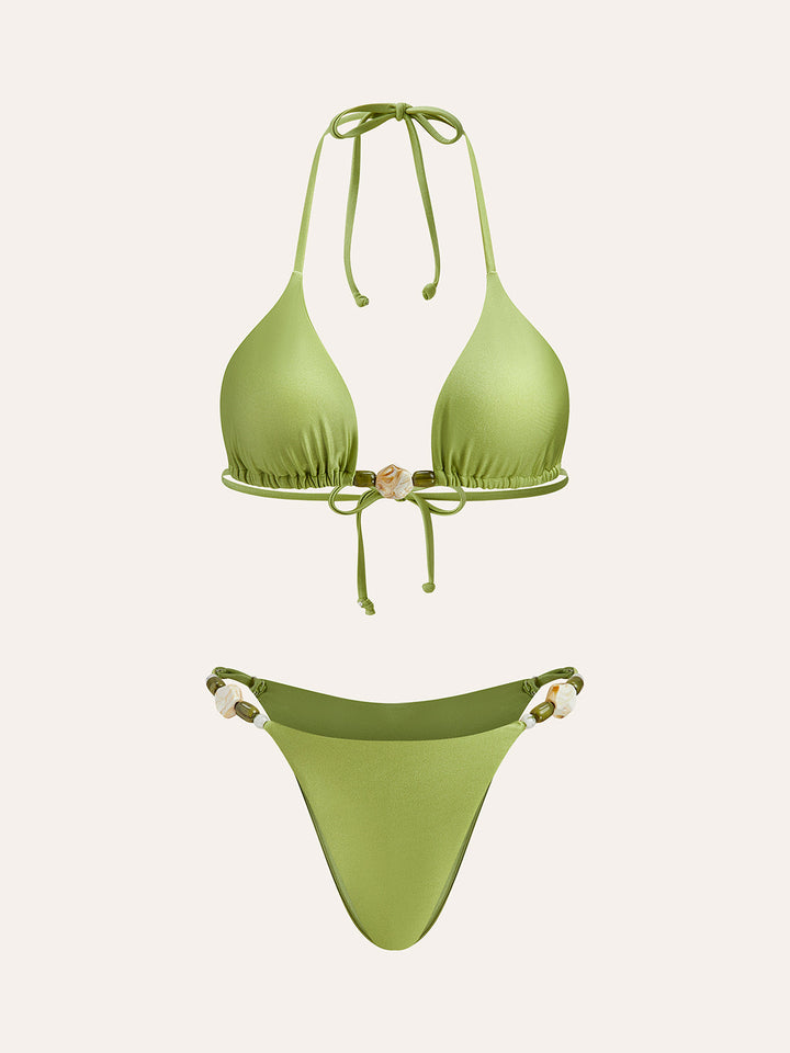 Strappy Ruffle Detail Bikini Set  Liora Lane Boutique Bikini Sets