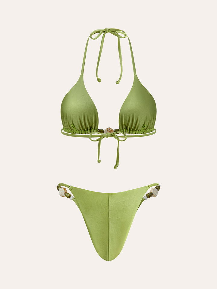 Strappy Ruffle Detail Bikini Set  Liora Lane Boutique Bikini Sets