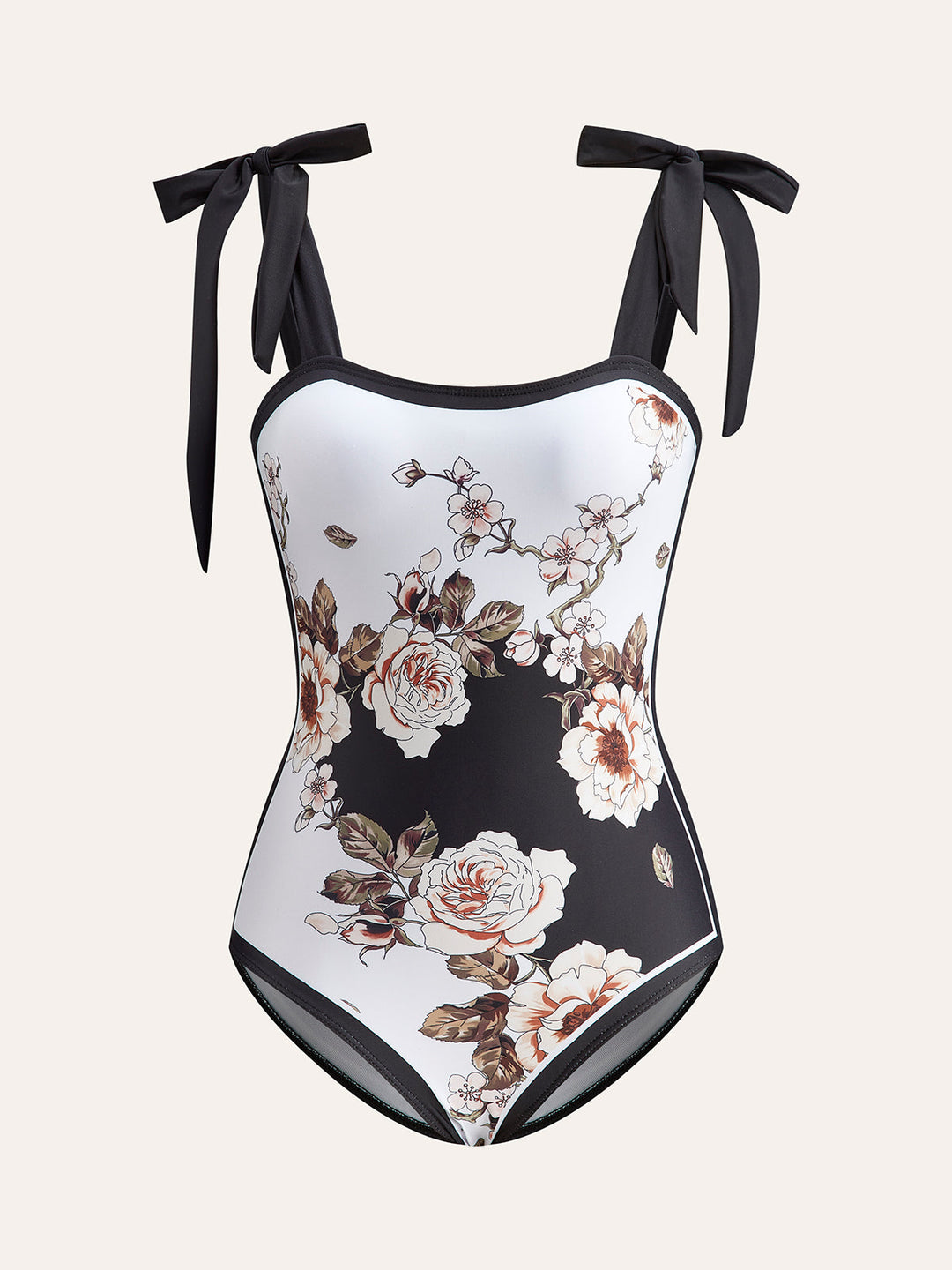 Floral Tie-Shoulder One-Piece Swimsuit With Cover-Up  Liora Lane Boutique One-Pieces