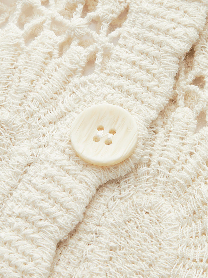 Crochet Floral Button-Front Cardigan  Liora Lane Boutique Cardigans