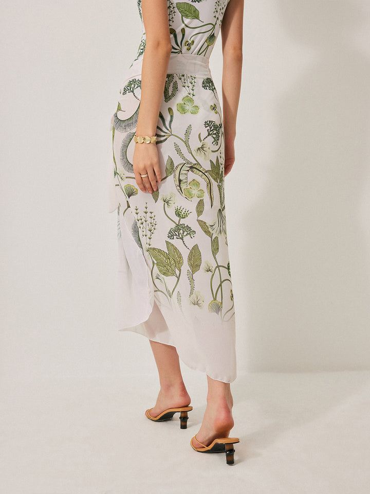 Chiffon Tie-Detail Cover-Up Skirt  Liora Lane Boutique Kimonos & Cover Ups