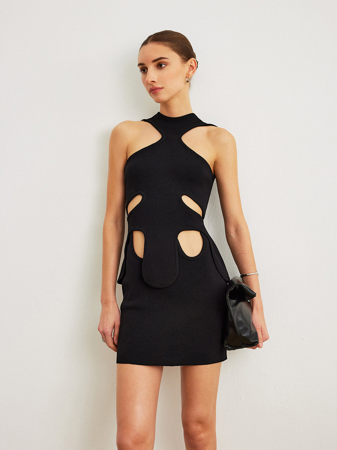 Cut-Out Halter Dress  Liora Lane Boutique Sweater Dresses