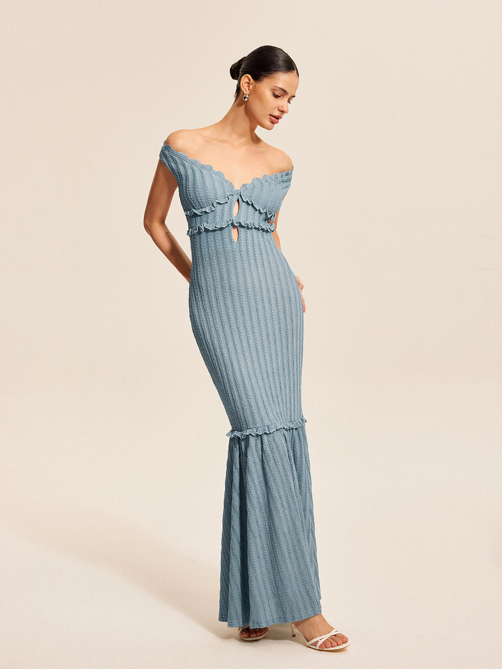 Off-Shoulder Ruffle Detail Dress  Liora Lane Boutique Dresses