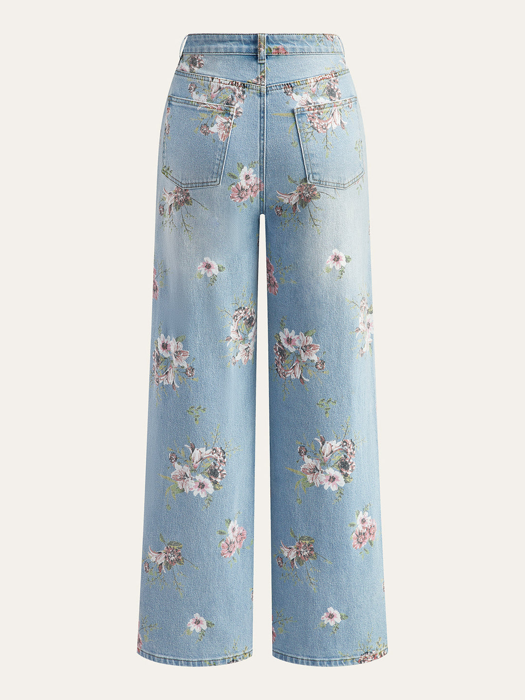 Floral Print Mid-Waist Denim Pants  Liora Lane Boutique Jeans