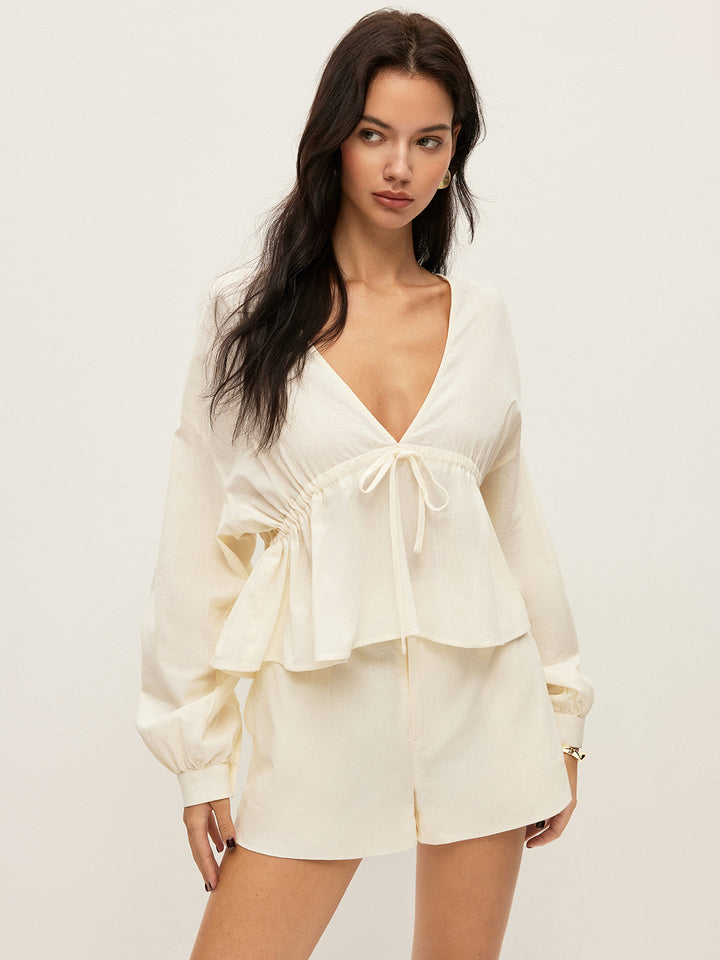 Cotton Pockets Shorts Set  Liora Lane Boutique Short Sets