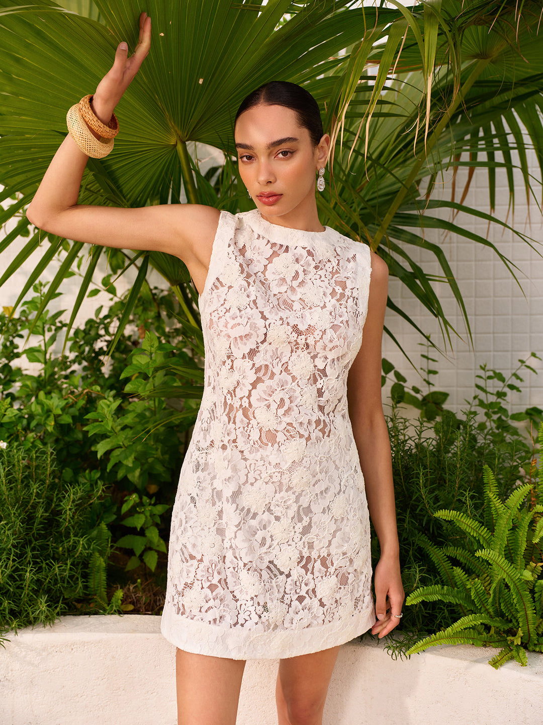 Semi-Sheer Lace Dress  Liora Lane Boutique Dresses