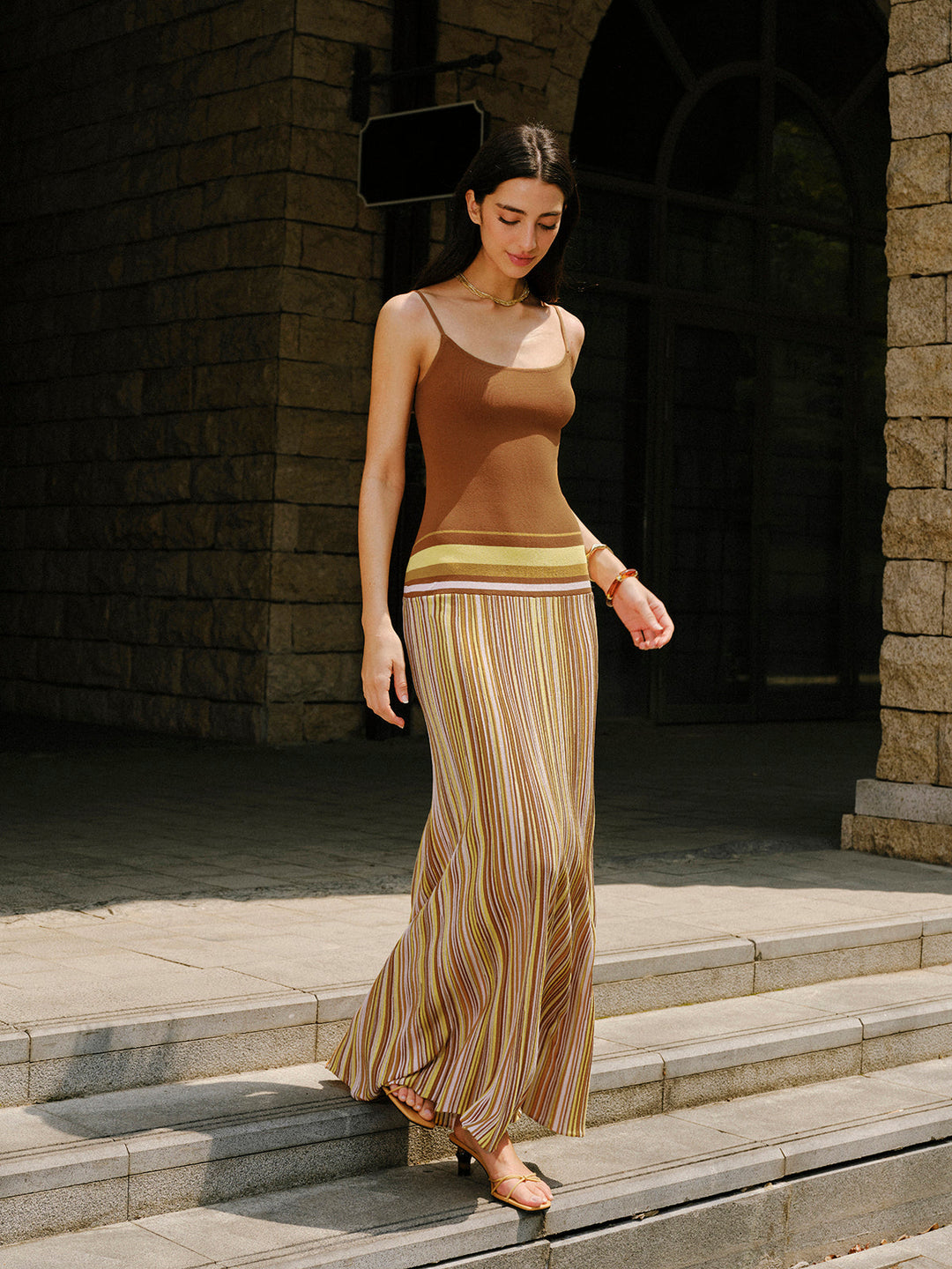 Striped Knit Cami Dress  Liora Lane Boutique Sweater Dresses