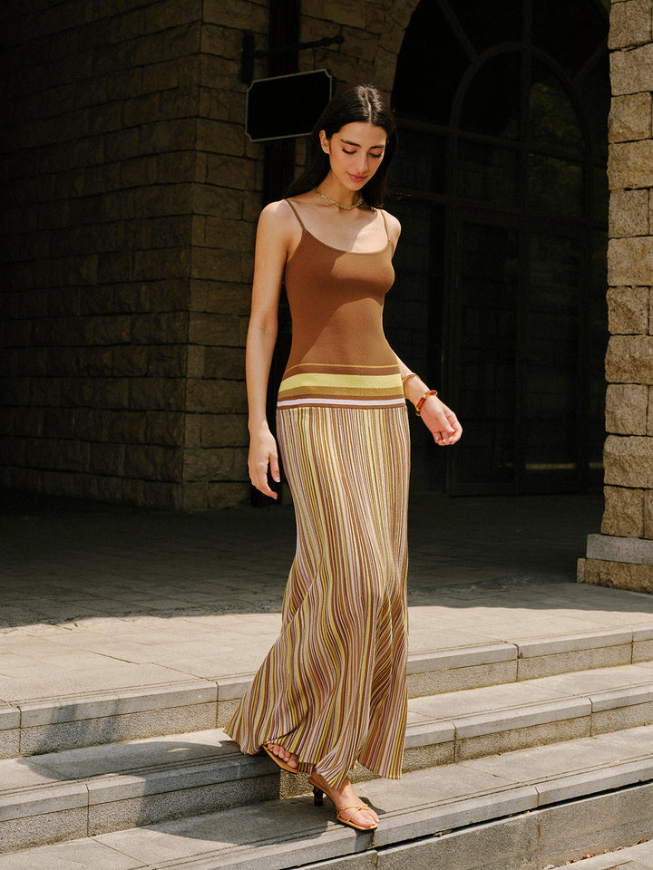 Striped Knit Cami Dress  Liora Lane Boutique Sweater Dresses