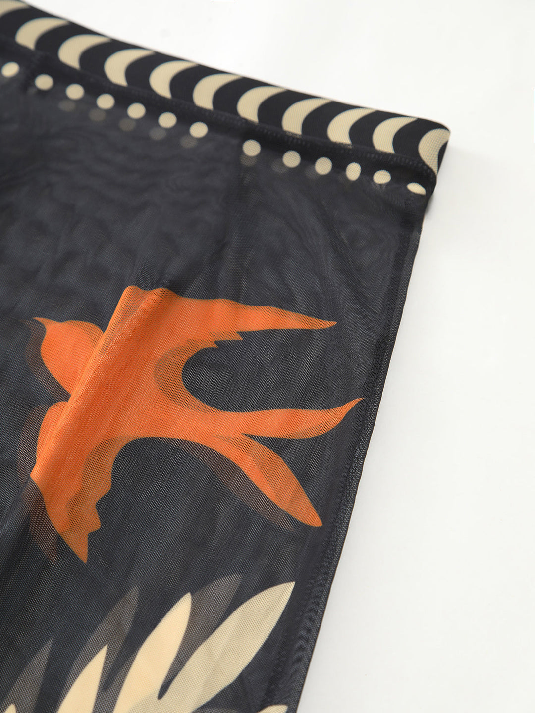 Bird Print Mesh Cover Up Maxi Skirt  Liora Lane Boutique Kimonos & Cover Ups