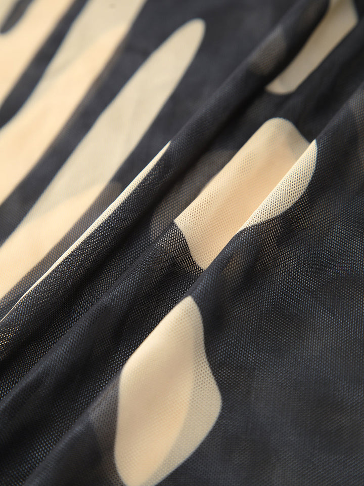 Bird Print Mesh Cover Up Maxi Skirt  Liora Lane Boutique Kimonos & Cover Ups