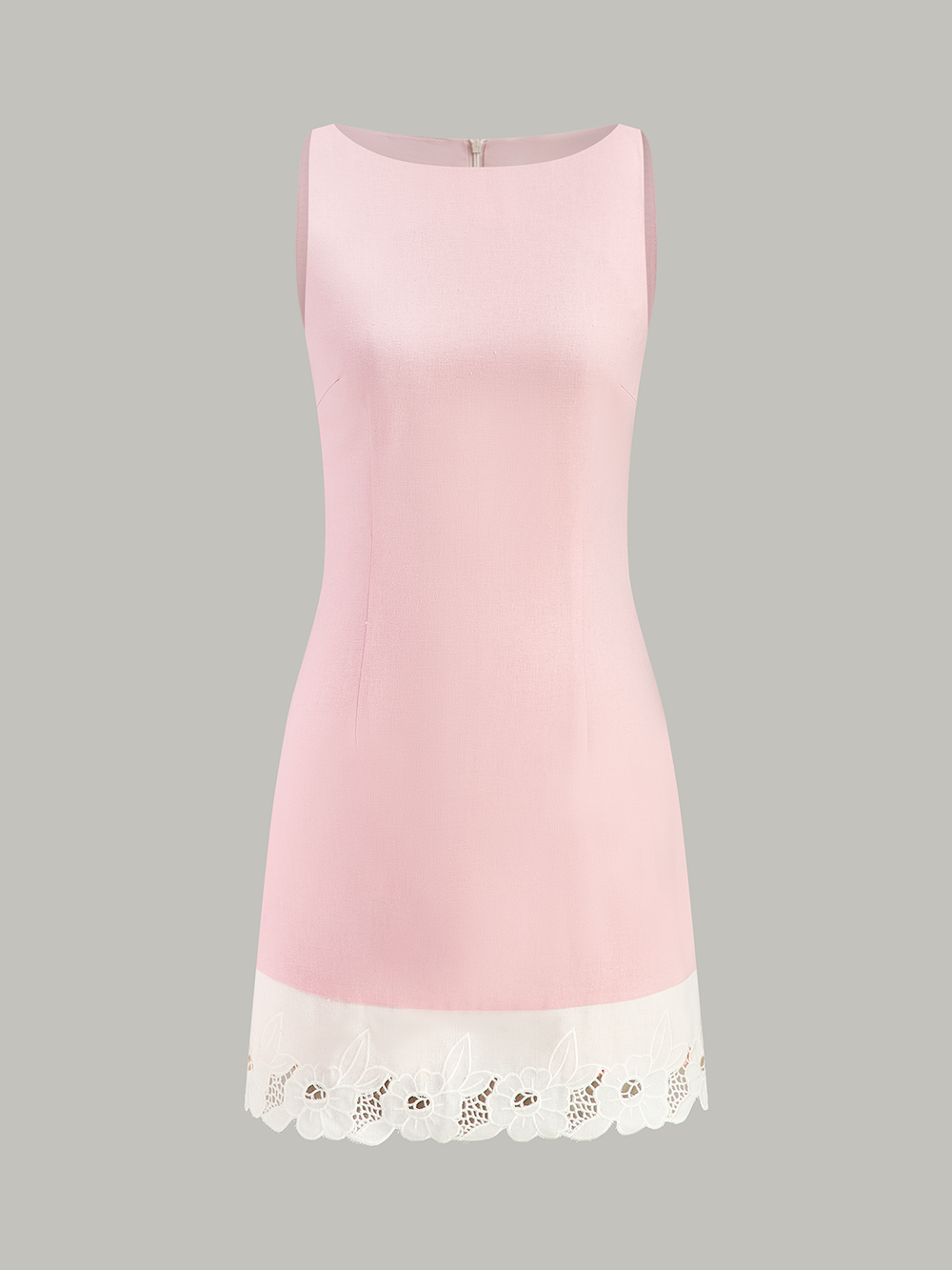 Linen & Cotton Embroidered Trim Mini Dress  Liora Lane Boutique Dresses