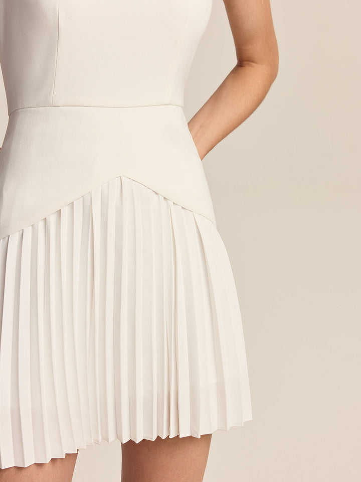 Pleated Hem Mini Dress  Liora Lane Boutique Dresses