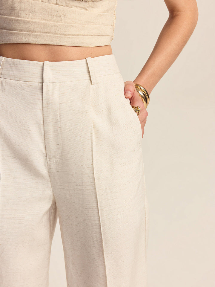 Tencel-Linen Blend Trousers  Liora Lane Boutique Pants