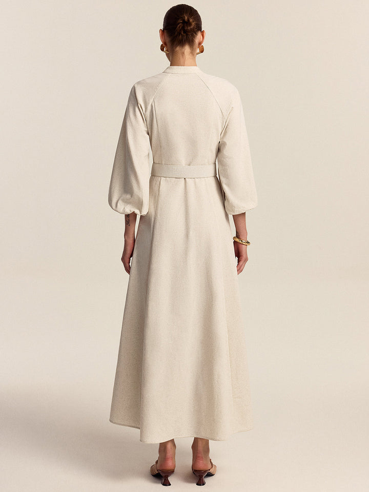 Belted Button Front Maxi Dress  Liora Lane Boutique Dresses