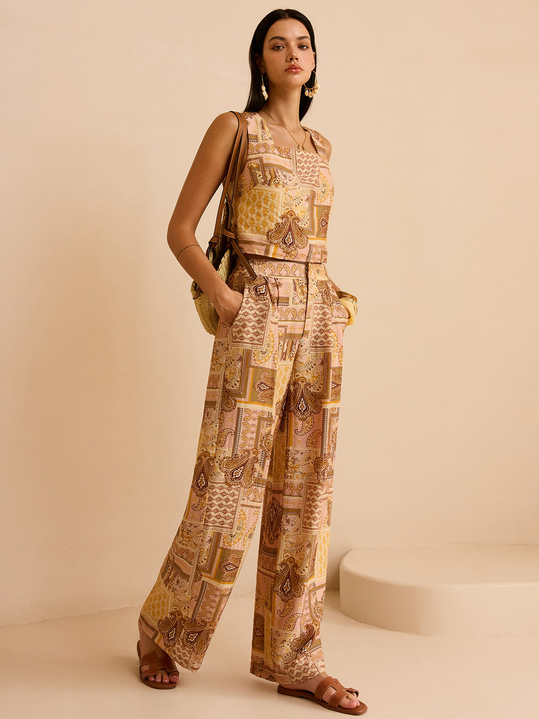 Ethnic Print Pants Set  Liora Lane Boutique Pant Sets