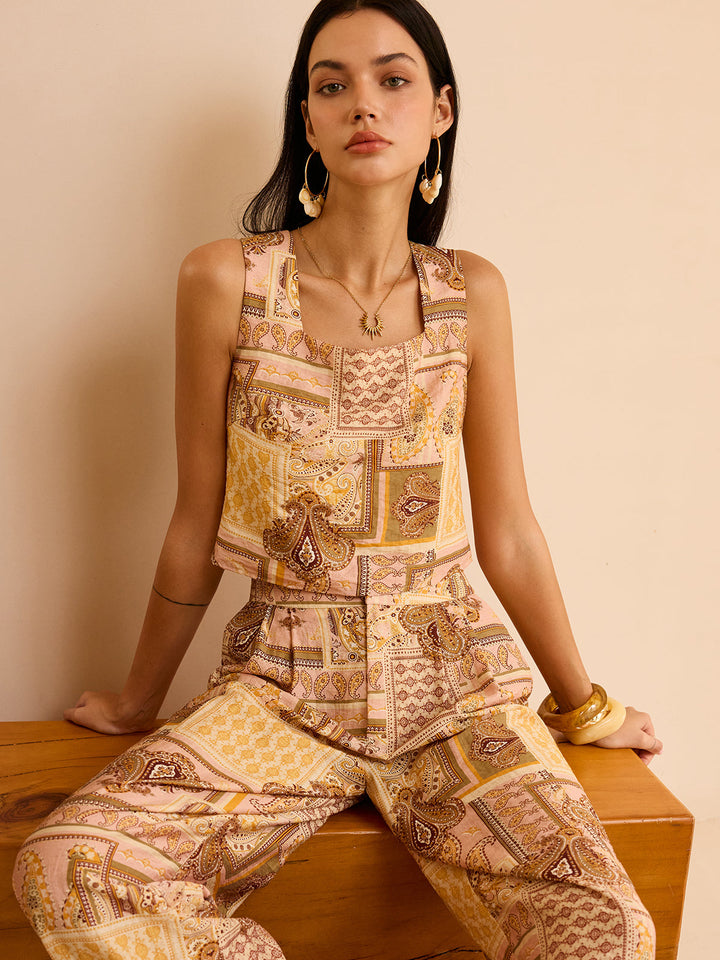 Ethnic Print Pants Set  Liora Lane Boutique Pant Sets