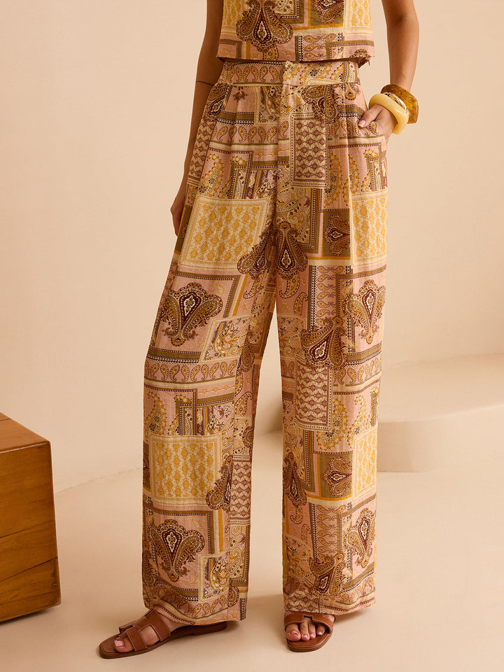 Ethnic Print Pants Set  Liora Lane Boutique Pant Sets