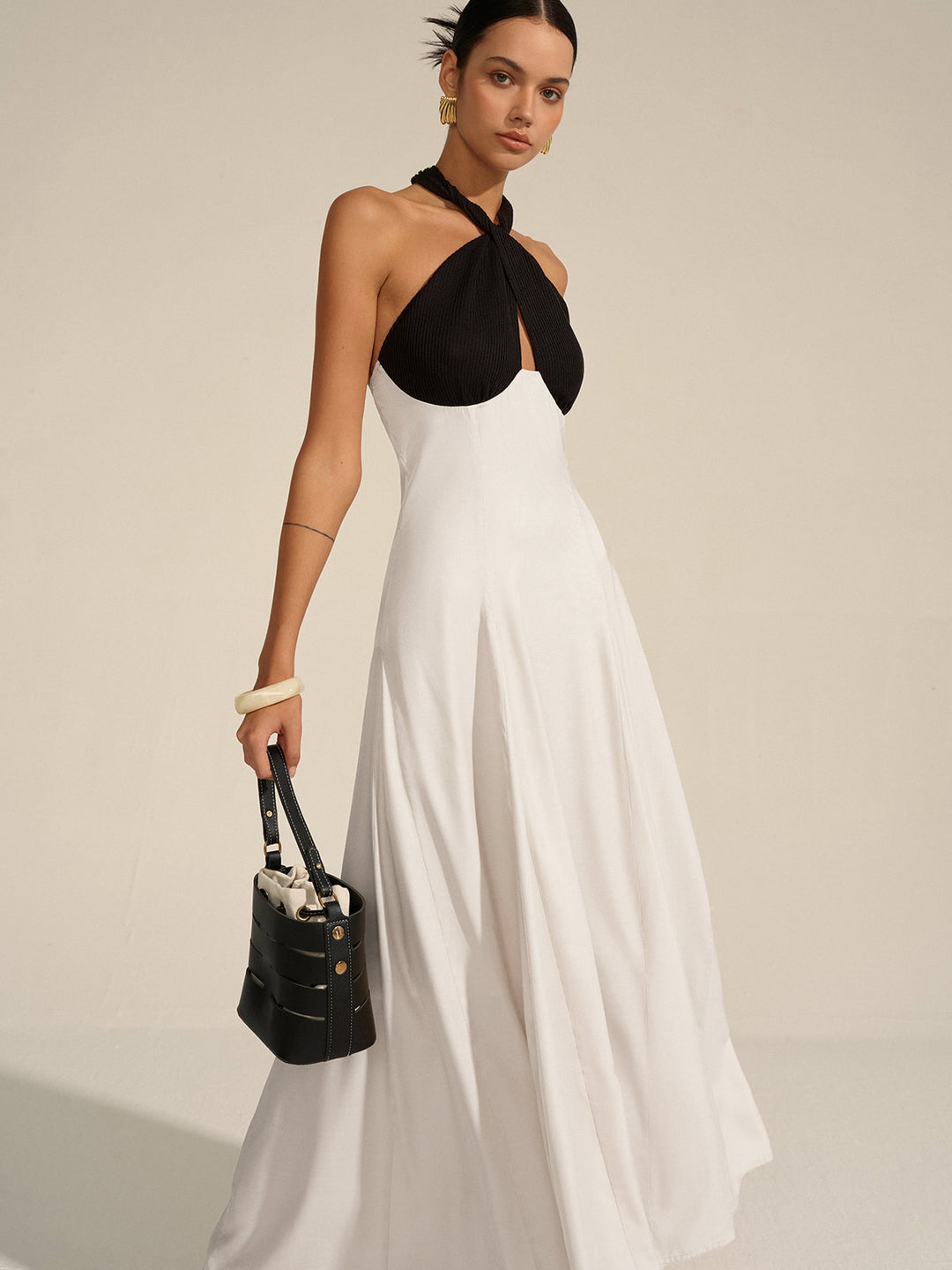 Halter Neck Cut-Out Maxi Dress  Liora Lane Boutique Dresses