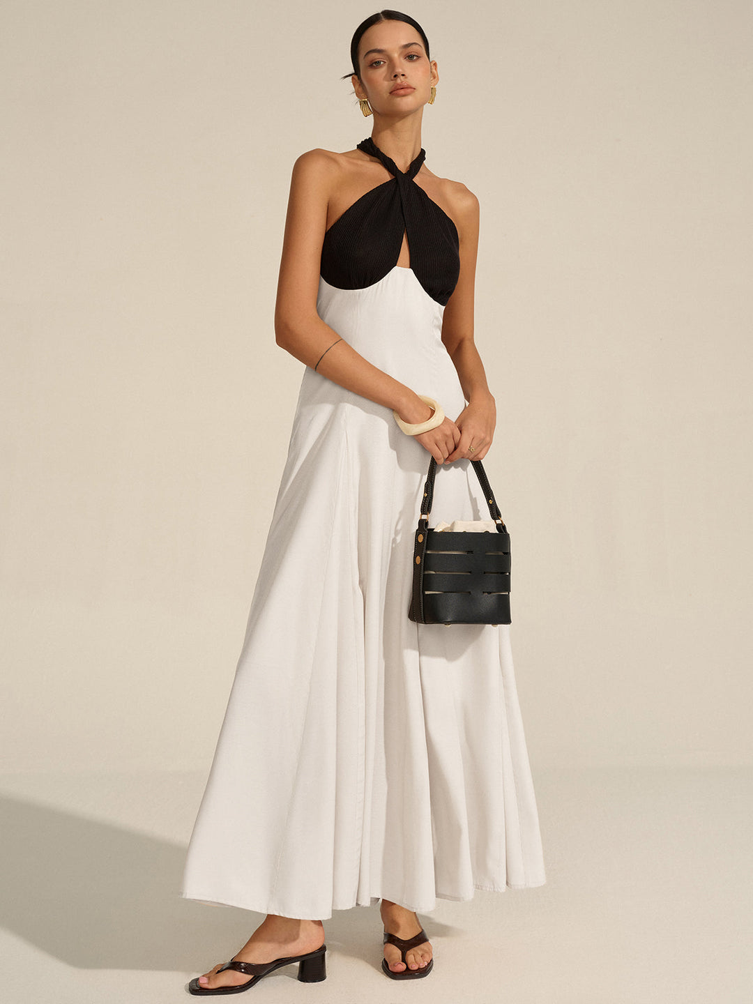 Halter Neck Cut-Out Maxi Dress  Liora Lane Boutique Dresses