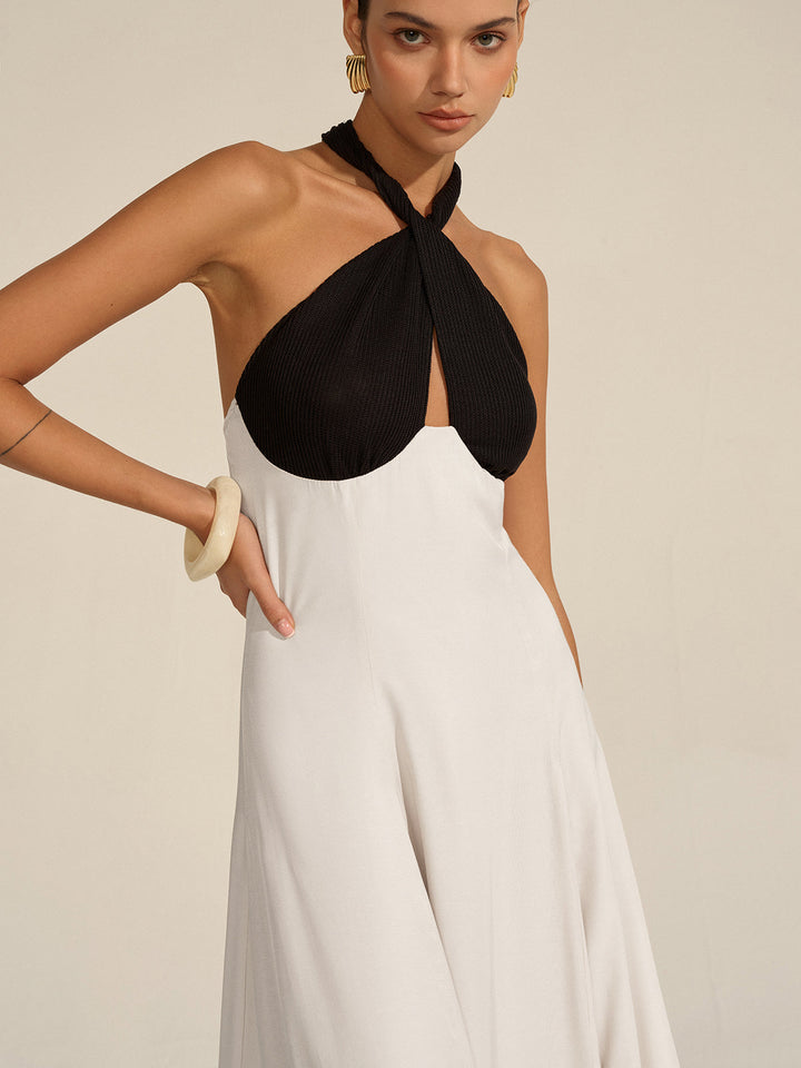 Halter Neck Cut-Out Maxi Dress  Liora Lane Boutique Dresses