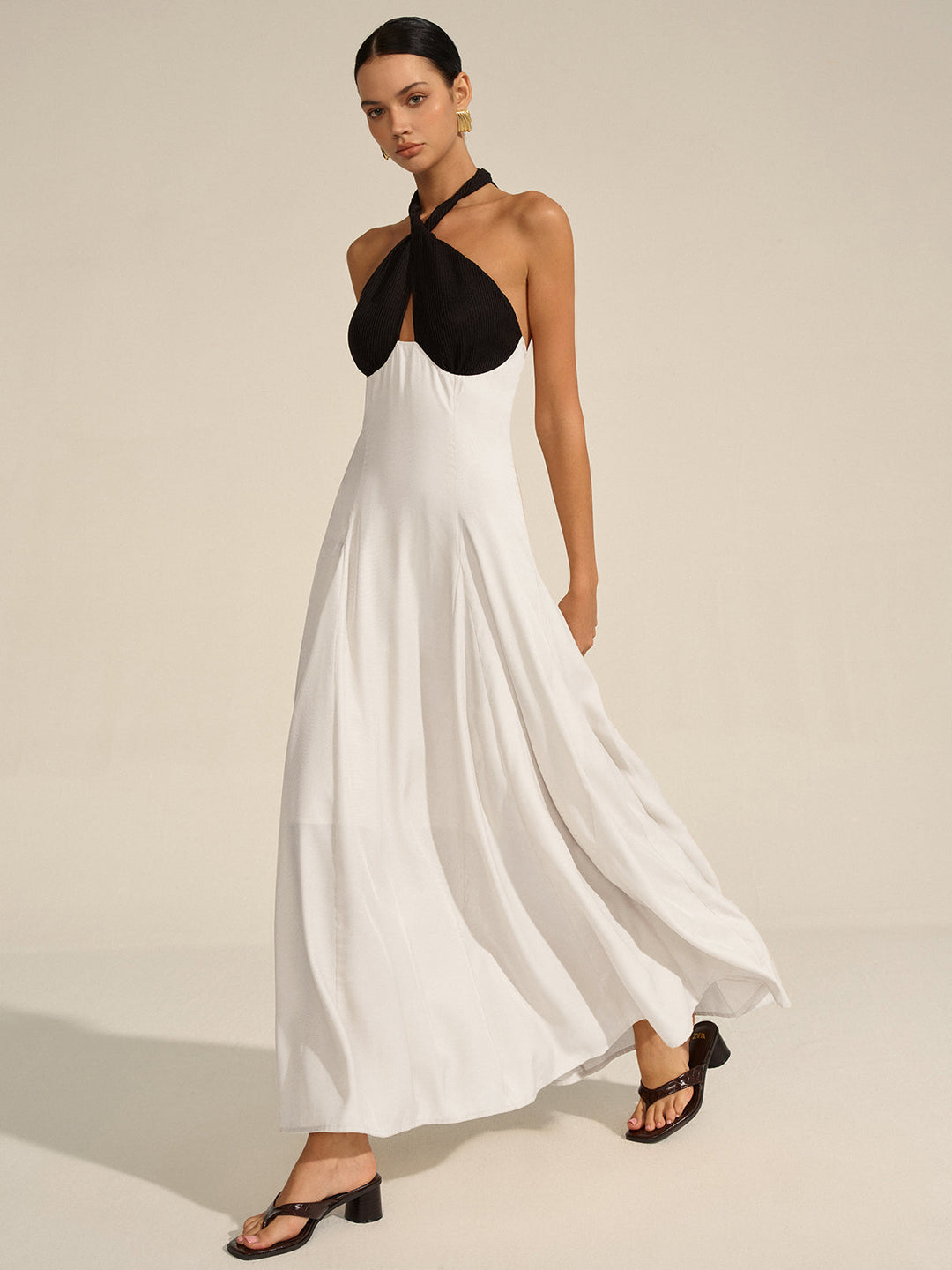 Halter Neck Cut-Out Maxi Dress  Liora Lane Boutique Dresses