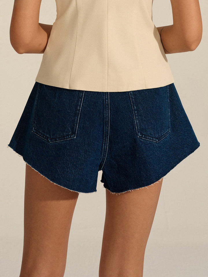 Mid-Waisted Denim Shorts  Liora Lane Boutique Denim Shorts