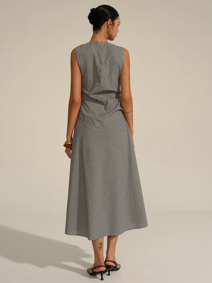 Gingham Midi Dress  Liora Lane Boutique Dresses