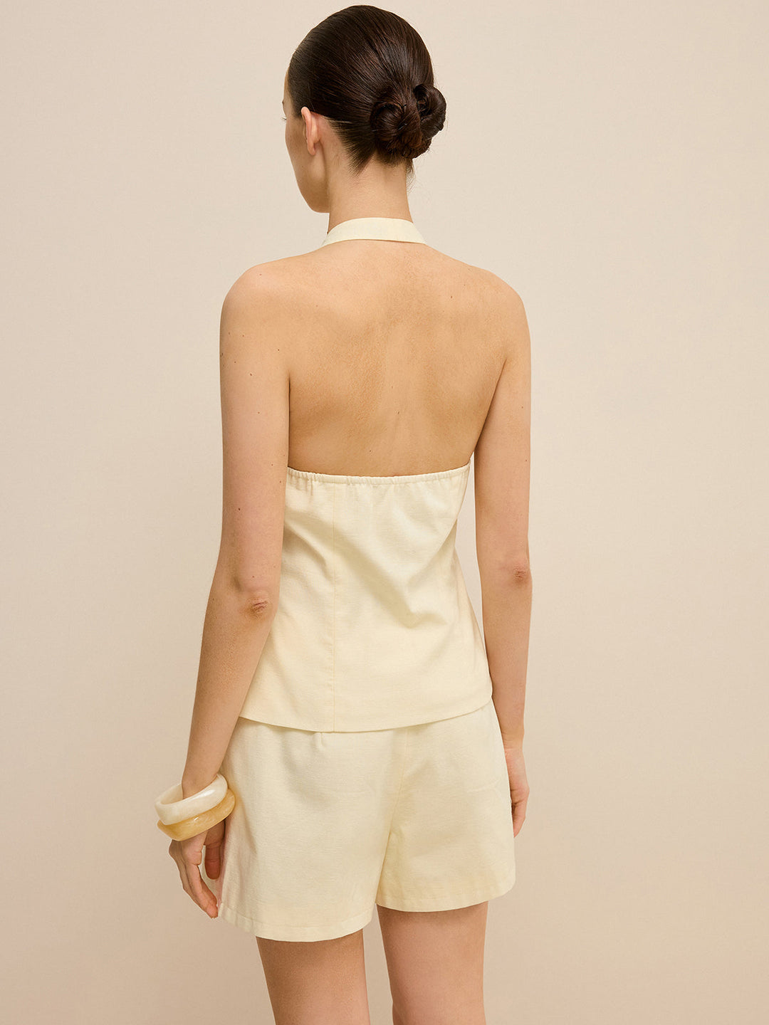 Halter Cut-Out Top and Shorts Set  Liora Lane Boutique Short Sets
