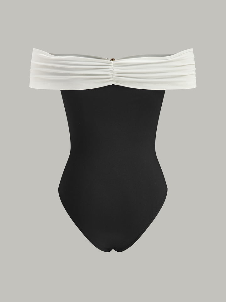 Metal Decor Off-Shoulder Bodysuit  Liora Lane Boutique Bodysuits
