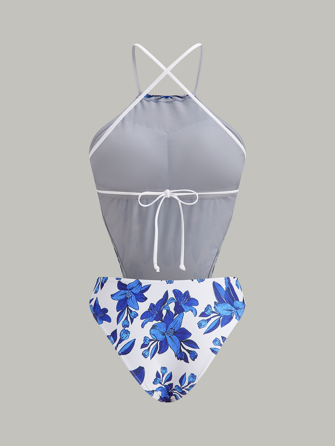 Floral Print Back Tie One-Piece Swimsuit With Cover-Up Skirt  Liora Lane Boutique One-Pieces