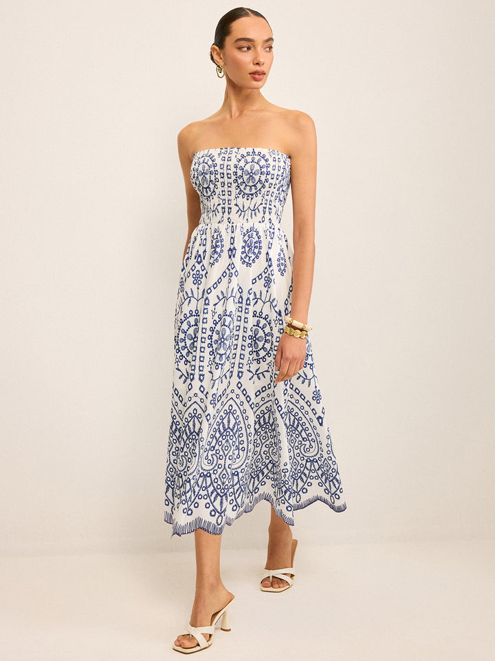 Strapless Boho Maxi Dress  Liora Lane Boutique Dresses