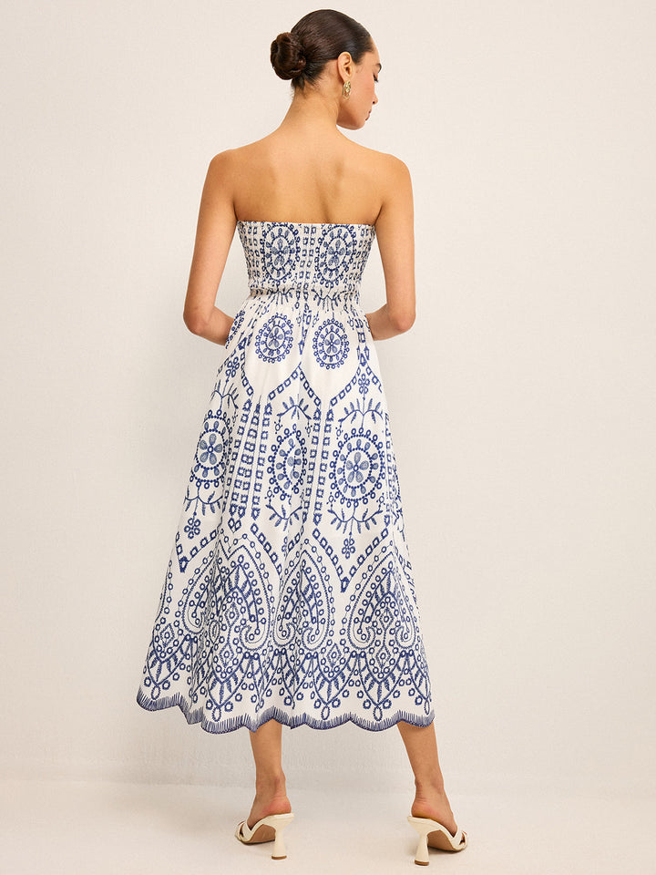 Strapless Boho Maxi Dress  Liora Lane Boutique Dresses