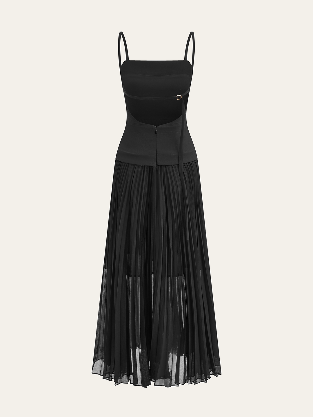 Spaghetti-Strap Backless Pleated Maxi Dress  Liora Lane Boutique Dresses