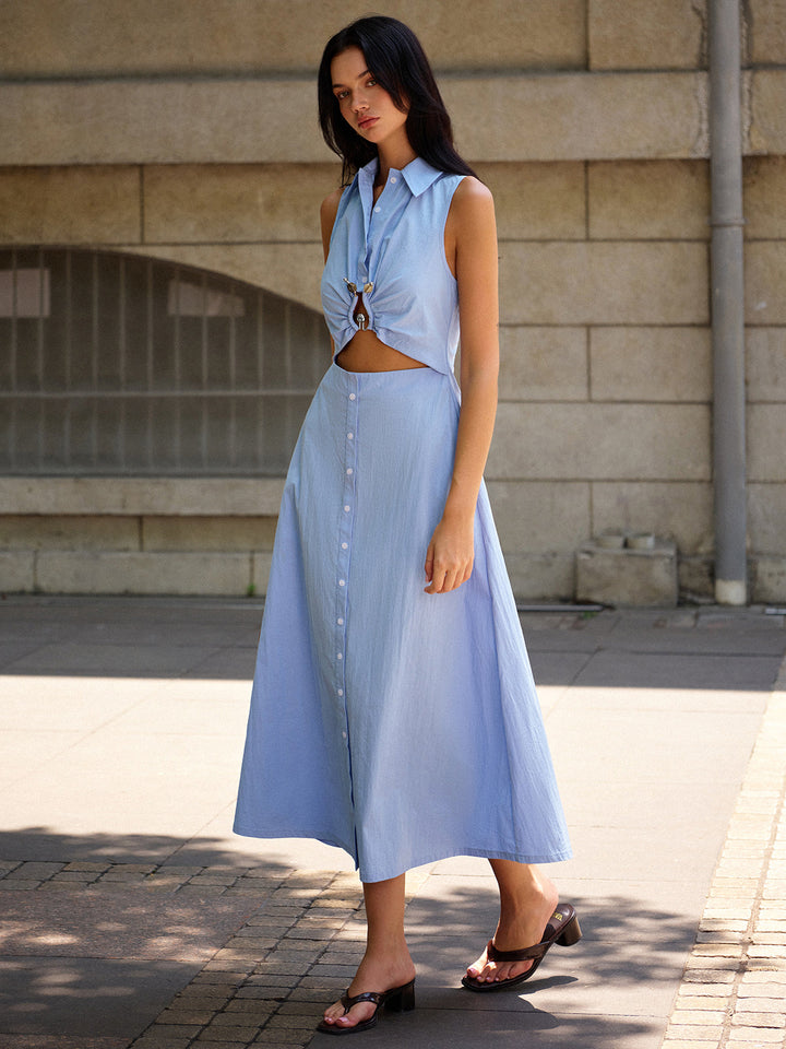 Metal Decor Cutout Dress  Liora Lane Boutique Dresses