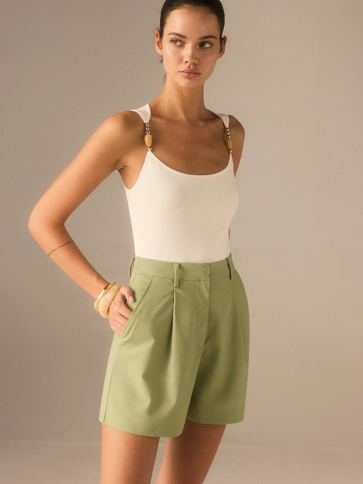 Linen & Cotton Pocketed Shorts  Liora Lane Boutique Shorts