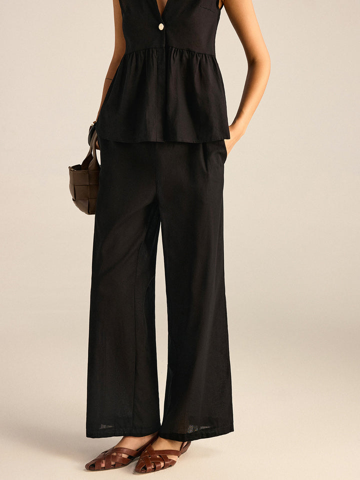 Ruffled Vest Pants Set  Liora Lane Boutique Pant Sets