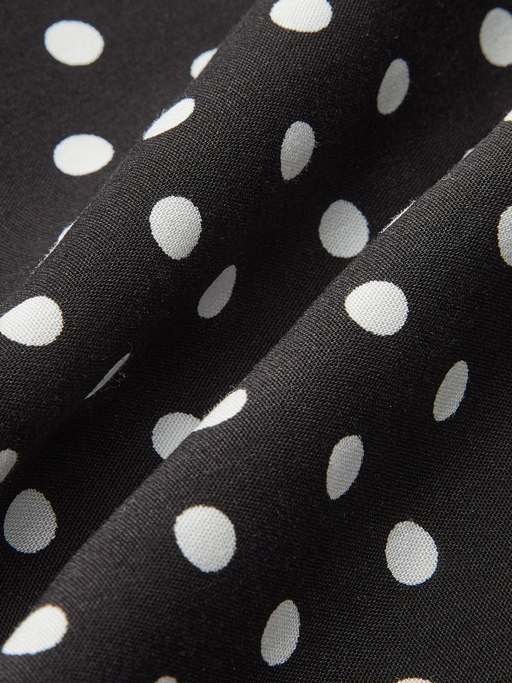 Polka Dot Lace-Trim Dress  Liora Lane Boutique Dresses