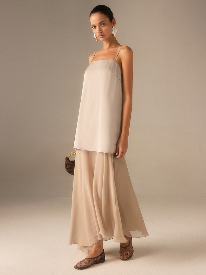 2 in 1 Semi-Sheer Chiffon Cami Maxi Dress  Liora Lane Boutique Dresses