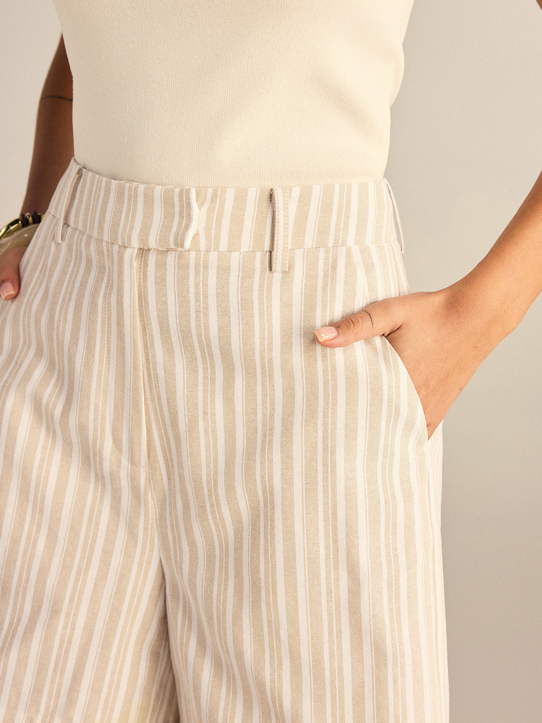 Striped Mid-Waist Shorts  Liora Lane Boutique Shorts
