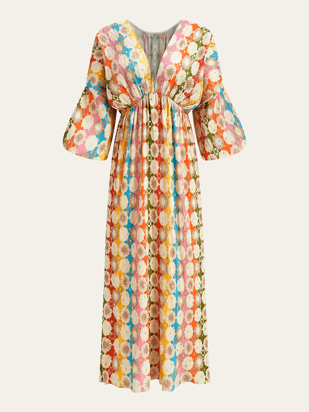 Jacquard Print V-Neck Dress  Liora Lane Boutique Dresses