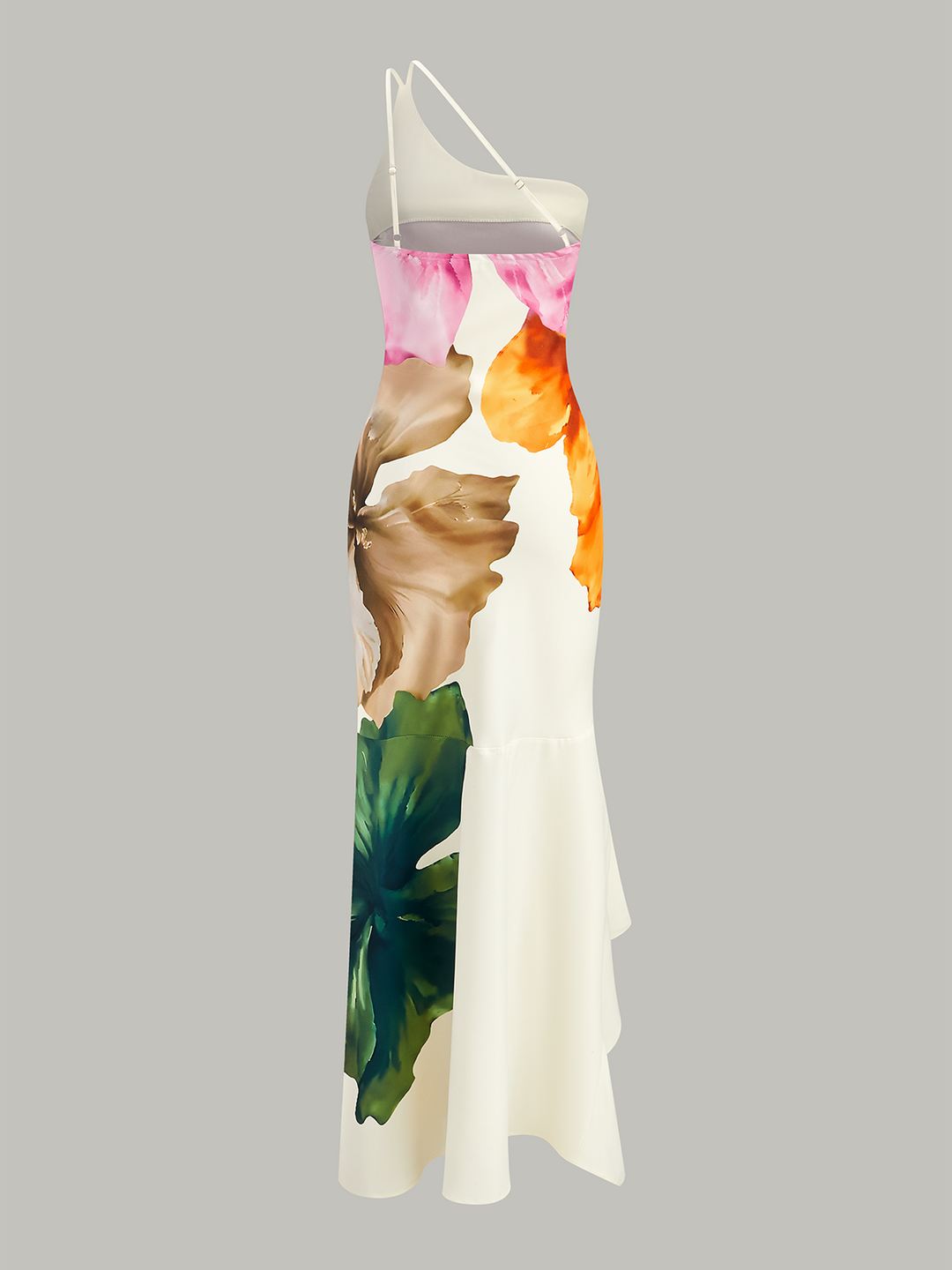 Asymmetric One-Shoulder Floral Print Maxi Dress  Liora Lane Boutique Dresses