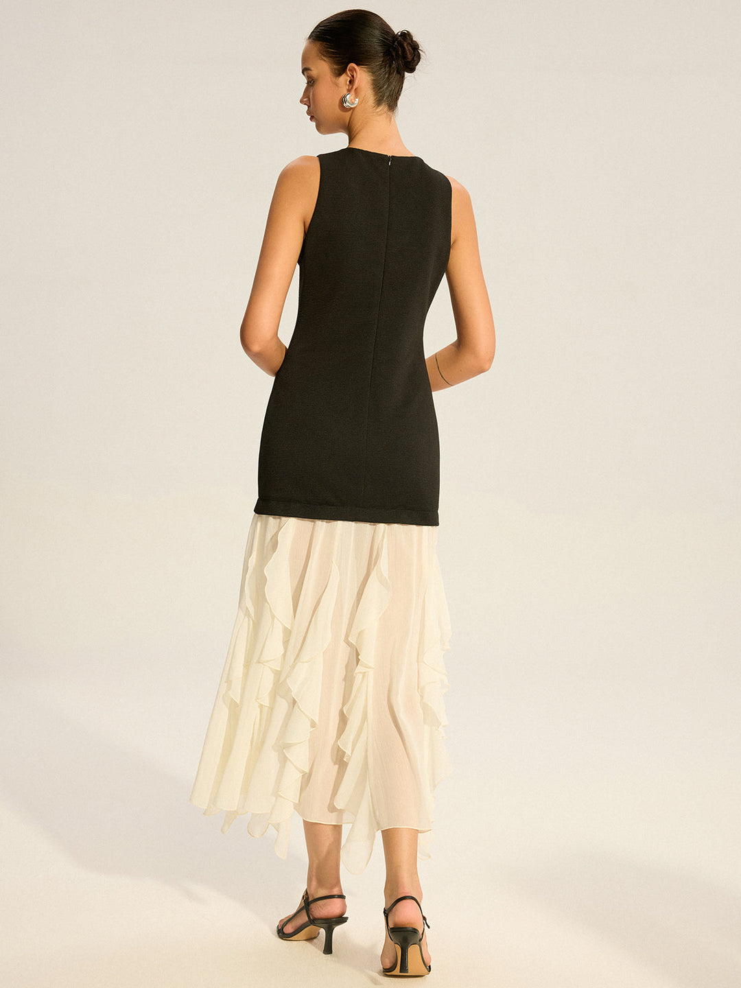 2 in 1 Semi-Sheer Ruffled Hem Maxi Dress  Liora Lane Boutique Dresses