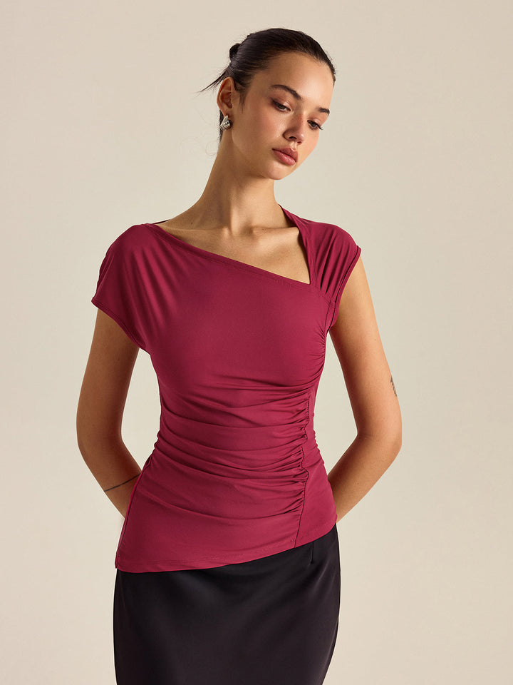 Asymmetrical Design Top  Liora Lane Boutique T-Shirts